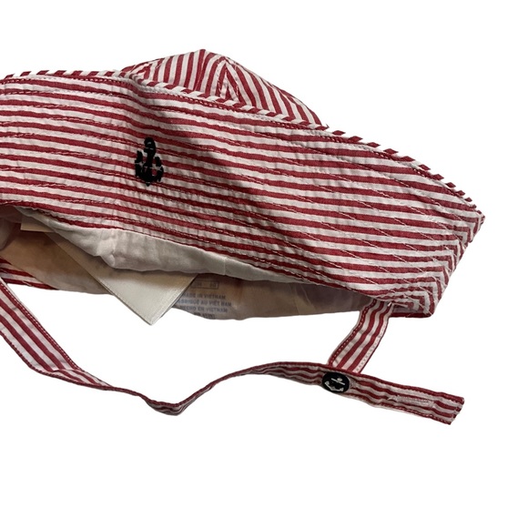 Polo Ralph Lauren Nautical Anchor Seersucker Overalls & Hat Set Size 3M - Picture 6 of 6